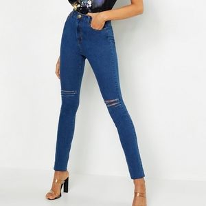 Tall High Waisted Distressed Skinny Jean